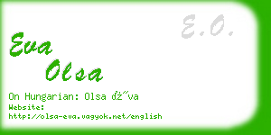 eva olsa business card